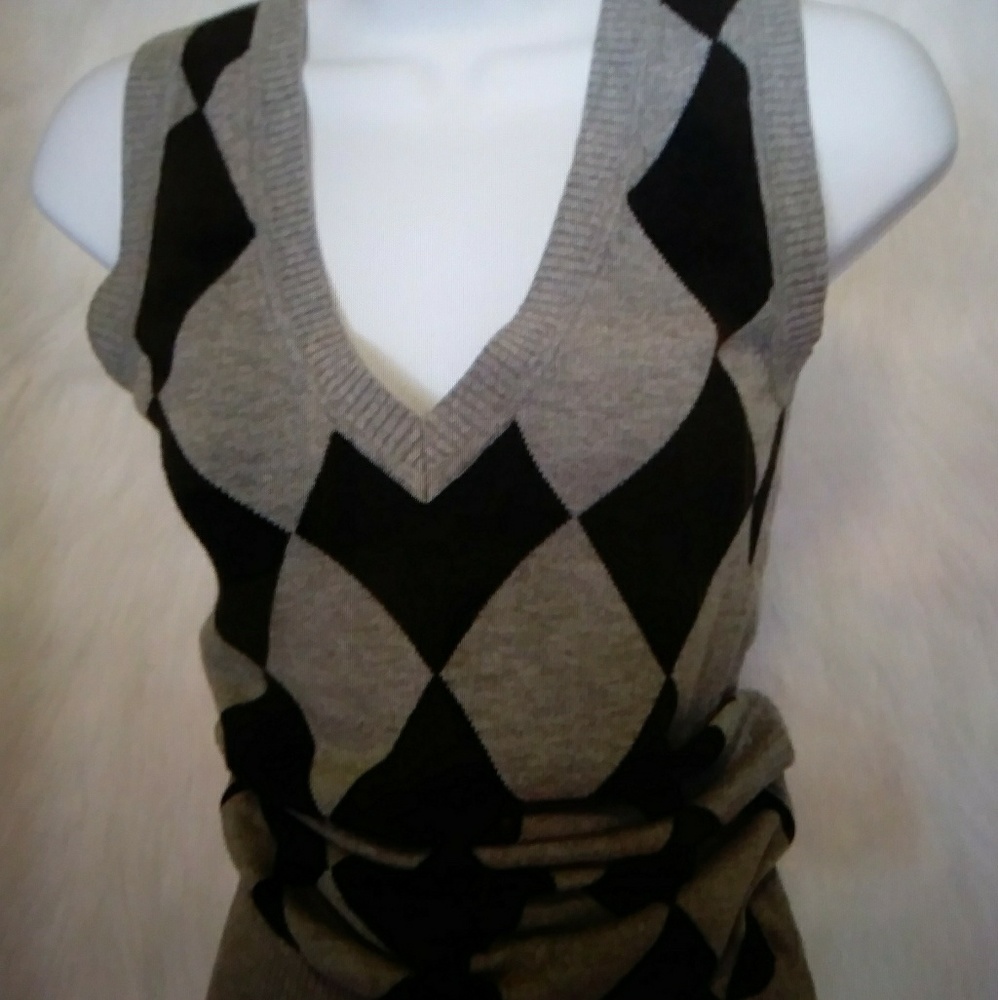 FOREVER Junior's Vest Thin Knit Gray Sz Small
